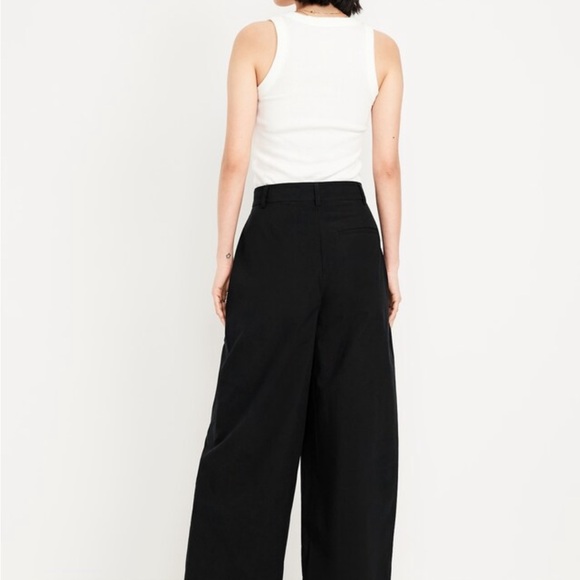 Extra High-Waisted Poplin Taylor Wide-Leg Trouser Pants - Picture 6 of 12